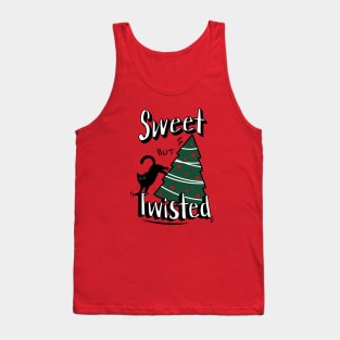 Sweet but Twisted Christmas Cat Tank Top